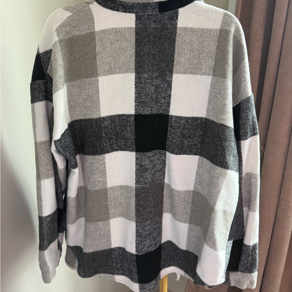 Plaid Button-Up Jacket - image 6